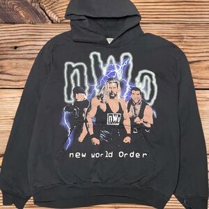 NWO New World Order Mens Hoodie XL Hulk Hogan Kevin Nash Scott Hall MADE IN USA